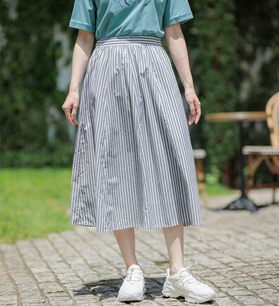 BELLUNA（ベルーナ）の「ふんわり切替フレアースカート（ロングスカート）」