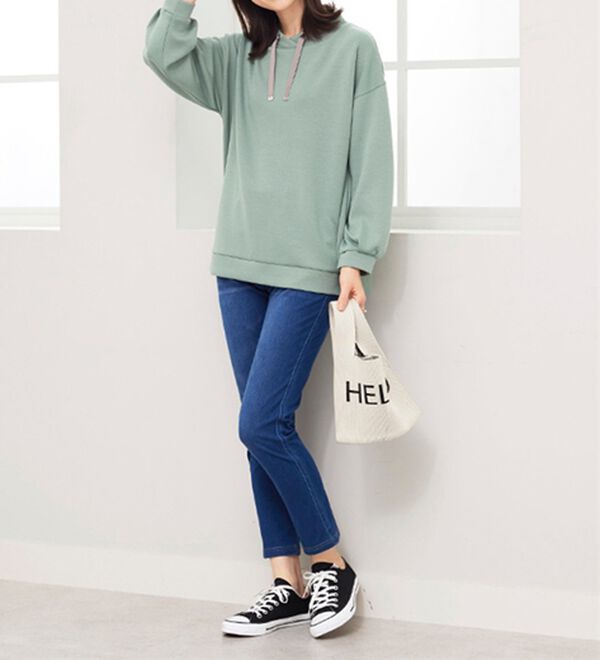 BELLUNA（ベルーナ）の「上品見えとろみワイドネックプルオーバー（カットソー）」｜詳細画像