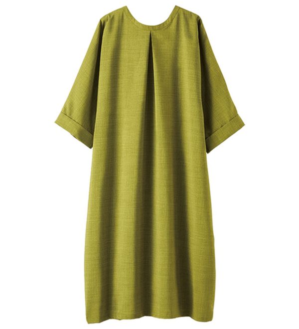 BELLUNA（ベルーナ）の「すっぽり体型カバー！麻調２ｗａｙワンピース（その他ワンピース）」｜詳細画像