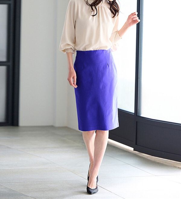 RANAN（ラナン）の「夏に嬉しい機能付！ストレッチタイトスカート（ひざ丈スカート）」｜詳細画像