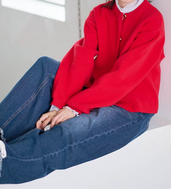 RANAN（ラナン）の「【4つの機能付き】洗える！ゴールド調ボタンニットカーディガン（ニットカーディガン）」｜詳細画像