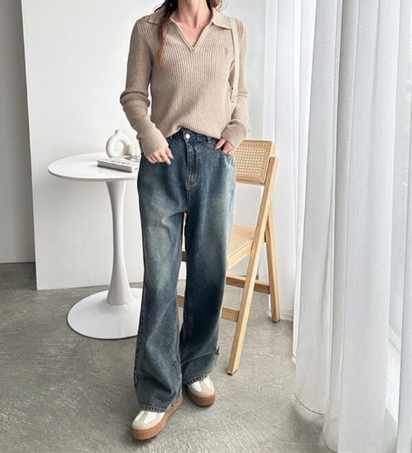 GeeRA（ジーラ）の「【U.S. POLO ASSN.】ポロ衿リブニット（ニット・セーター）」｜詳細画像