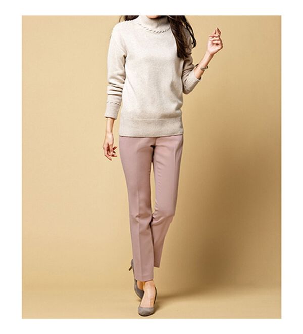 VINNO（ヴィノ）の「ソフトタッチ両面起毛テーパードパンツ（フルレングスパンツ）」｜詳細画像