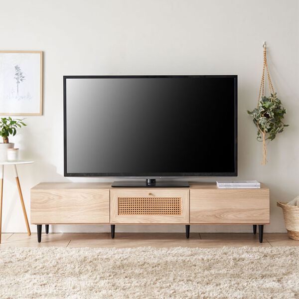 iellio（イエリオ）の「ラタン調テレビ台＜テレビ台・ローボード・テレビボード・90cm・120cm・150cm・収納棚・テレビラック・ＴＶ台・パソコン台＞（リビング収納）」｜詳細画像