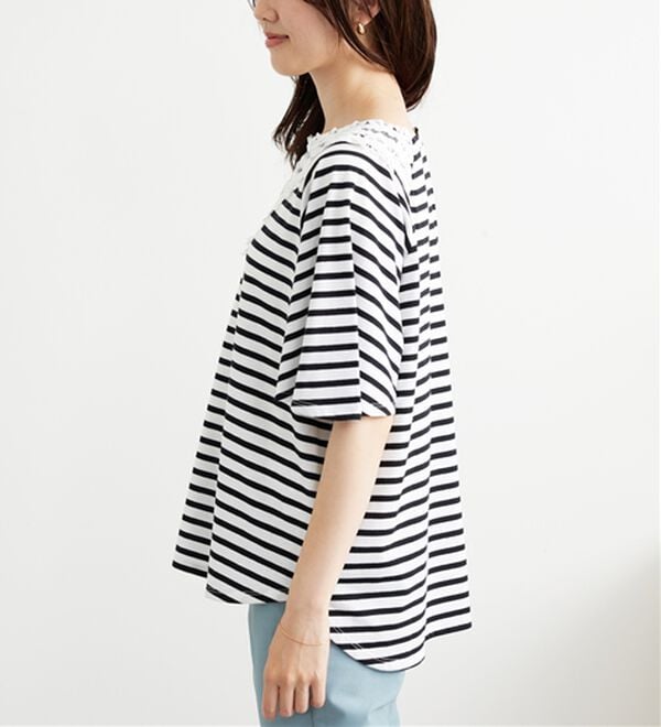 BELLUNA（ベルーナ）の「レース使いポンチョデザインプルオーバー（カットソー）」｜詳細画像