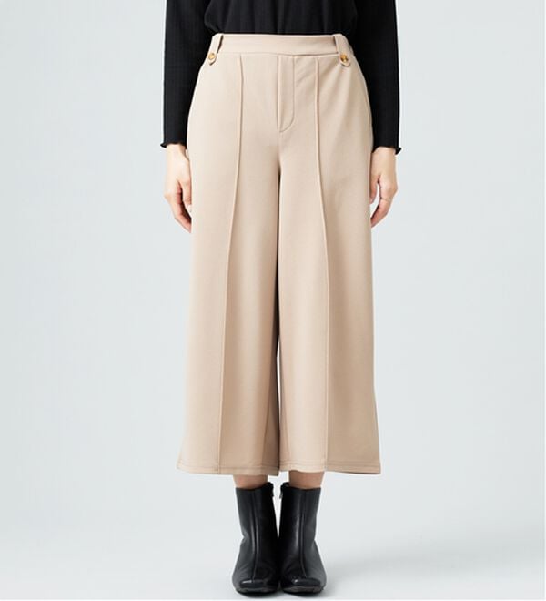 BELLUNA（ベルーナ）の「ツイルストレッチ素材ワイドパンツ（その他パンツ）」｜詳細画像