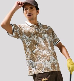 「＜オーシャンパシフィック＞リーフ柄サーフポロシャツ（メンズパーカー）」｜詳細画像