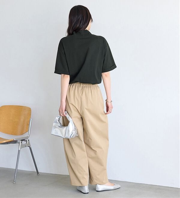 BELLUNA（ベルーナ）の「小顔見せ！ヒンヤリハイネックオーバーサイズＴシャツ（Tシャツ）」｜詳細画像