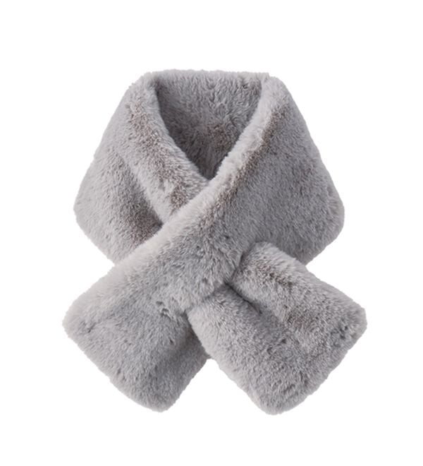 BELLUNA（ベルーナ）の「ふわふわファーマフラー（ストール・スカーフ・マフラー）」｜ライトグレー