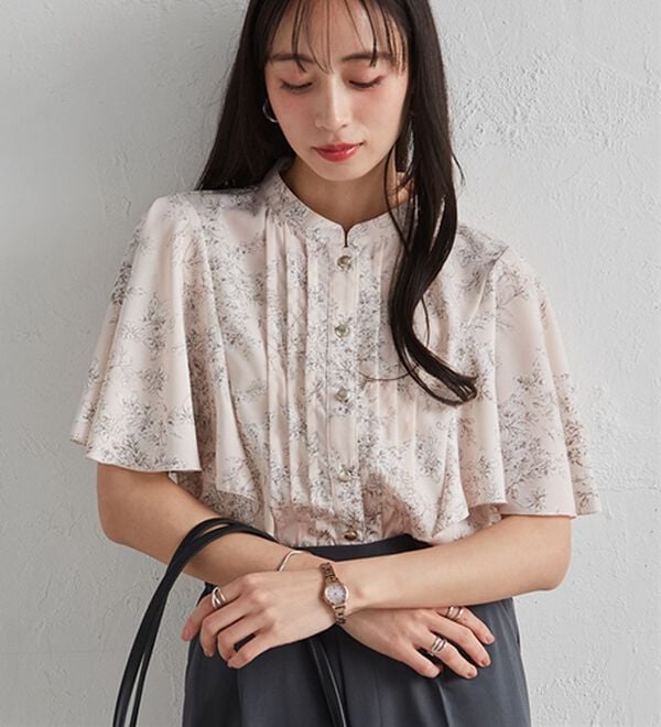 RANAN（ラナン）の「【新色追加】ひんやり！ピンタックフレアー袖ブラウス（ブラウス）」｜詳細画像