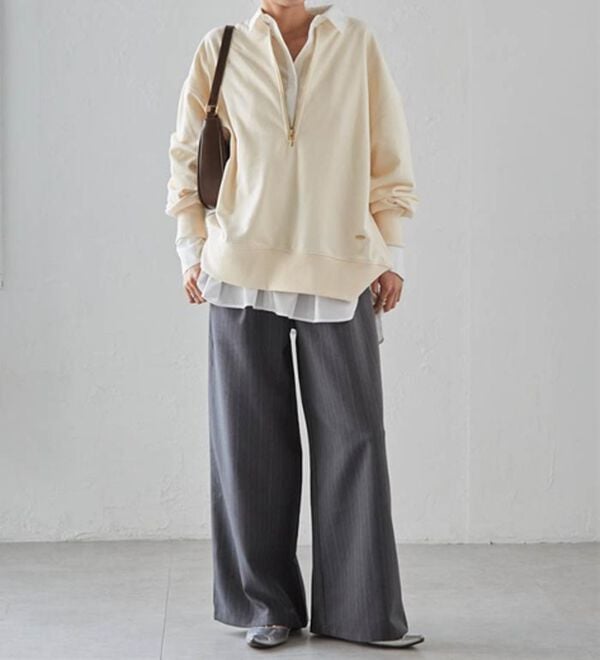 RANAN（ラナン）の「フロントハーフジップスウェット（トレーナー・スウェット）」｜詳細画像