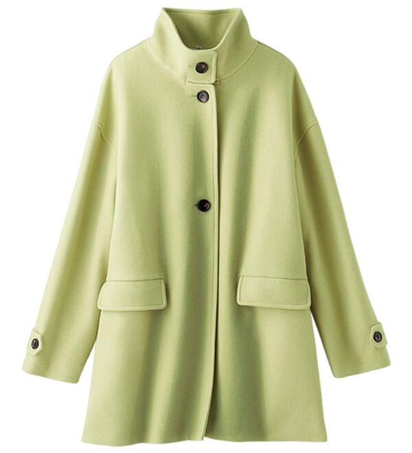 BELLUNA（ベルーナ）の「ウール調スタンド衿ミドル丈コクーンコート（ハーフコート）」｜詳細画像