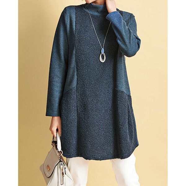 BELLUNA（ベルーナ）の「ブークレー切替リブ使いデザインチュニック（チュニック）」｜詳細画像