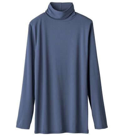 「うるおい椿オイル加工ぽかぽかハイネック（カットソー）」