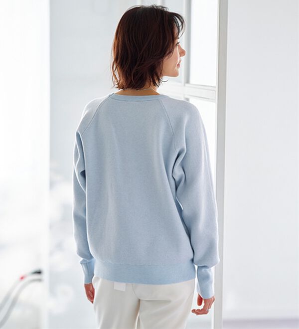 BELLUNA（ベルーナ）の「トレーナー感覚！きれいめカジュアルさんのためのニットトレーナー（ニット・セーター）」｜詳細画像