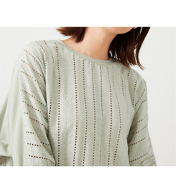 BELLUNA（ベルーナ）の「レース切替ドルマンプルオーバー（カットソー）」｜詳細画像