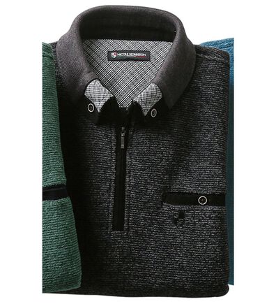 「＜ニコル　モリソン＞暖か衿デザイントレーナー　お洒落衿（メンズトレーナー）」