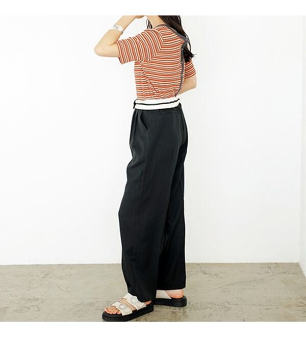 GeeRA（ジーラ）の「２ＷＡＹハイウエストスラックスパンツ（フルレングスパンツ）」｜詳細画像