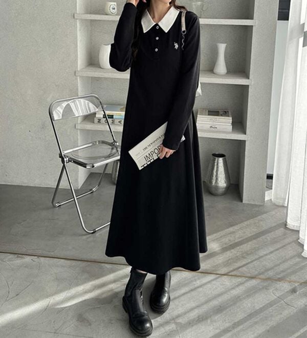 GeeRA（ジーラ）の「【U.S. POLO ASSN.】ポロ衿カットソーワンピース（その他ワンピース）」｜詳細画像