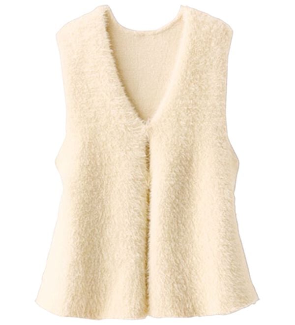 BELLUNA（ベルーナ）の「ふんわり贅沢シャギー素材ペプラムベスト（ベスト）」｜詳細画像