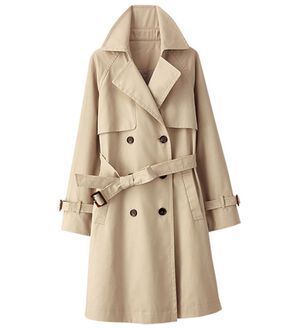 BELLUNA（ベルーナ）の「花粉対策！大人デザイントレンチコート（ロングコート）」｜ライトグレー