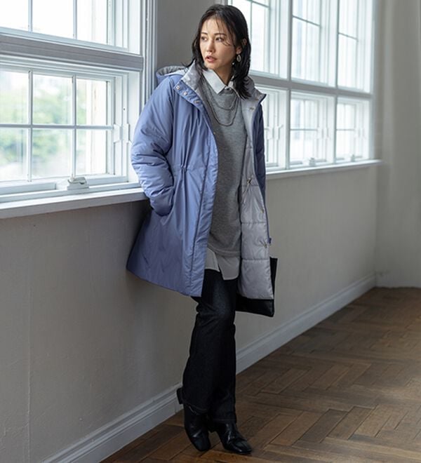 BELLUNA（ベルーナ）の「Ａｉｒｙ　＆Ｗａｒｍ　あったか軽量デザインコート（ロングコート）」｜詳細画像