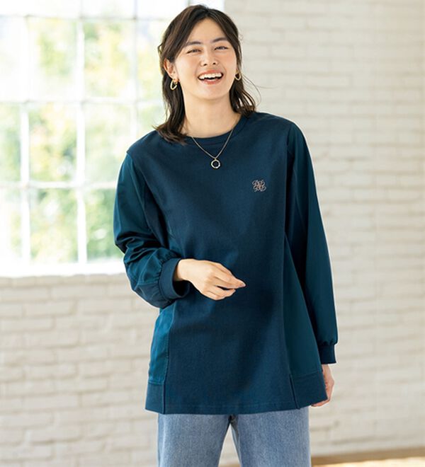 ルフラン（ルフラン）の「毎日が素敵。異素材使いプルオーバー（カットソー）」｜詳細画像