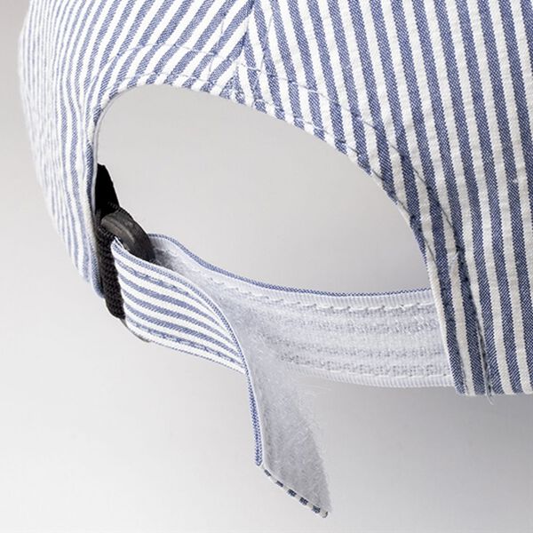 「＜ハッシュパピー＞爽やかシアサッカー素材ロゴキャップ（メンズ帽子）」｜詳細画像