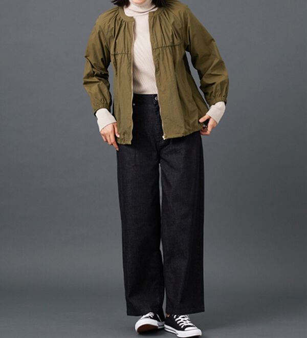 BELLUNA（ベルーナ）の「シアー素材ギャザーデザインブルゾン（ブルゾン）」｜詳細画像