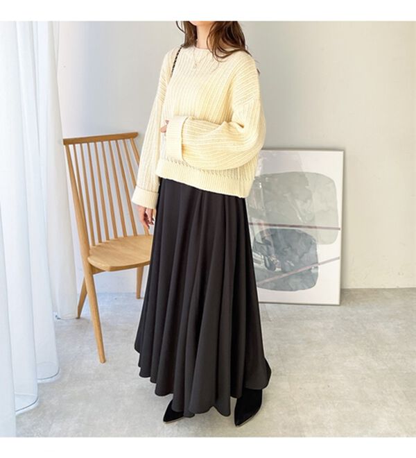 GeeRA（ジーラ）の「ラーベン編モヘアタッチニットトップス（ニット・セーター）」｜詳細画像