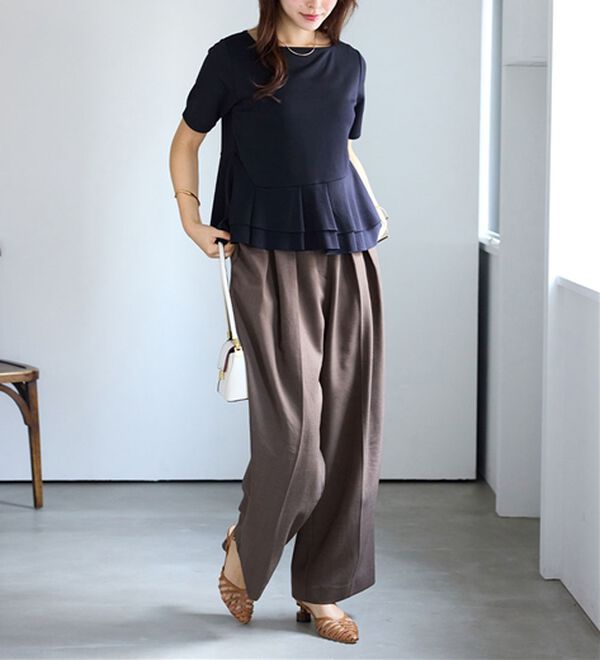 alotta（アロッタ）の「スクエアネックティアードトップス（カットソー）」｜詳細画像