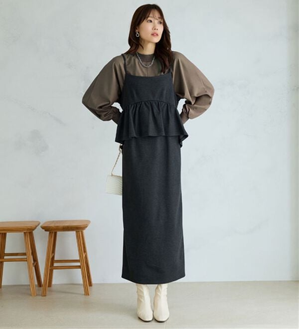 BELLUNA（ベルーナ）の「Ｔシャツ感覚なのにきちんとブラウス見え！カットジョーゼットプルオーバー（ブラウス）」｜詳細画像