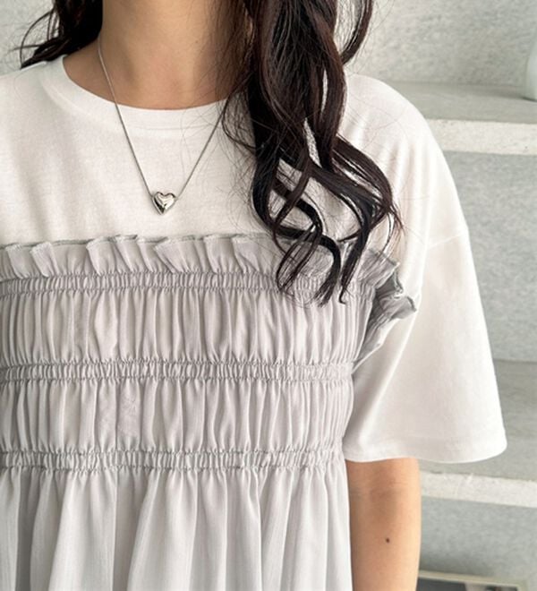 GeeRA（ジーラ）の「シアービスチェドッキングＴシャツ（カットソー）」｜詳細画像