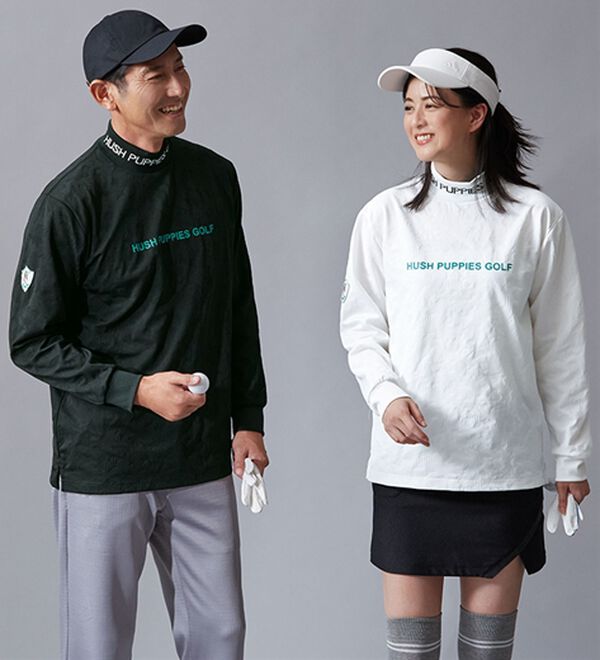 「＜ハッシュパピー・ゴルフ＞吸汗速乾ジャカード柄ハイネック（メンズカットソー）」｜詳細画像