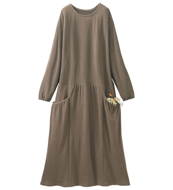 「【３点セット】大人可愛いゆったりルームワンピ（ニットワンピース）」｜詳細画像