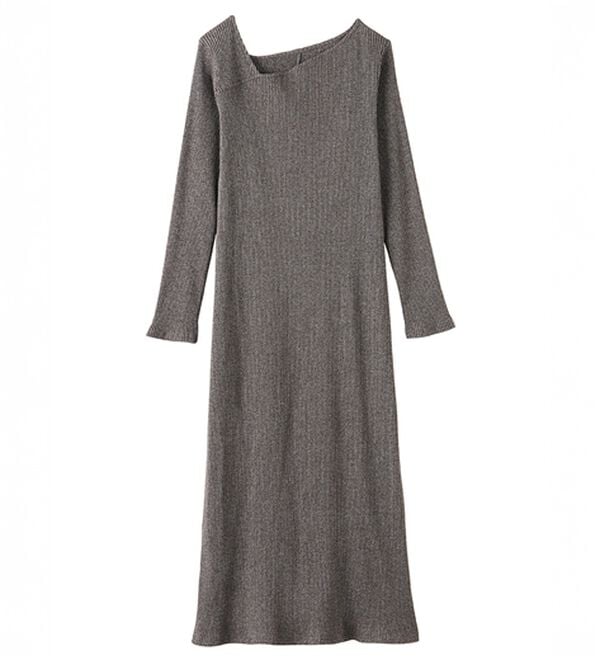 RANAN（ラナン）の「アシメネックリブワンピース（ロングワンピース）」｜詳細画像