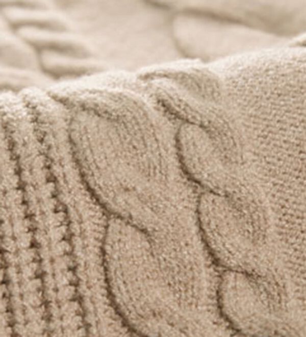 BELLUNA（ベルーナ）の「プリーツ切替ケーブル柄ニットチュニック（チュニック）」｜詳細画像