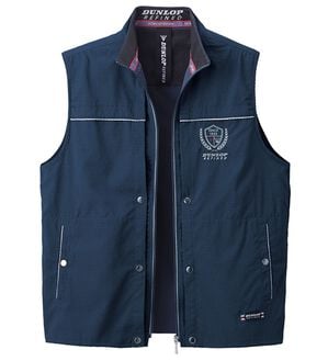 「＜ダンロップ・リファインド＞５０代からの手ぶらでお出かけベスト（メンズベスト）」｜ネイビー