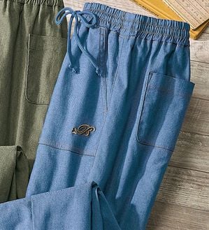 ルフラン（ルフラン）の「やわらか楽ちん！裏起毛パンツ（その他パンツ）」｜ブルー