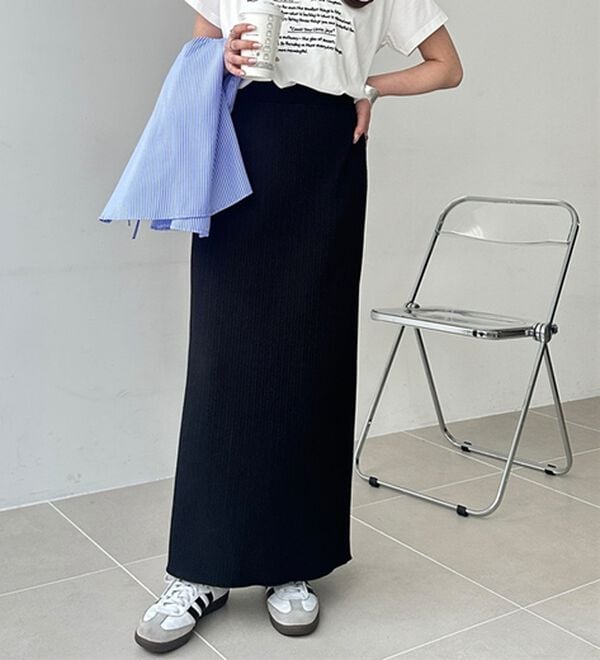 GeeRA（ジーラ）の「セルフカット美脚魅せタイトスカート（ロングスカート）」｜詳細画像