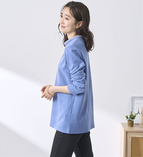 BELLUNA（ベルーナ）の「ふんわりなめらかネコちゃん刺しゅうチュニック（チュニック）」｜詳細画像