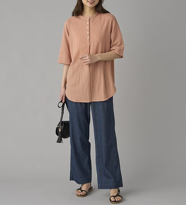 BELLUNA（ベルーナ）の「新感覚！メッシュデニムワイドパンツ（フルレングスパンツ）」｜詳細画像