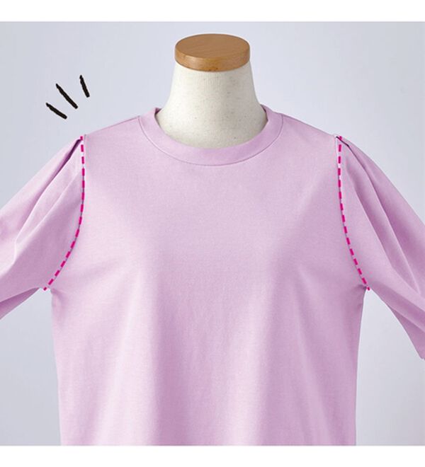 BELLUNA（ベルーナ）の「ひんやり綿混素材華奢見せプルオーバー（カットソー）」｜詳細画像