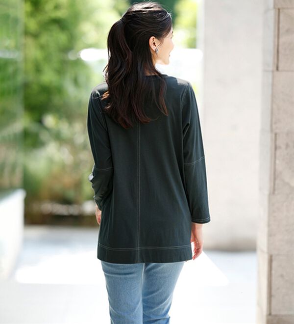 ルフラン（ルフラン）の「【４色組】もう汗らない！ステッチＴシャツ（Tシャツ）」｜詳細画像