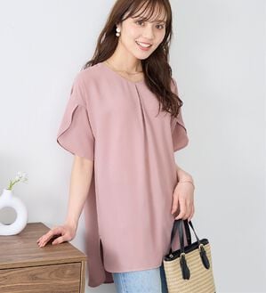 alotta（アロッタ）の「【接触冷感】チューリップ袖コクーンゆるチュニック（チュニック）」｜詳細画像