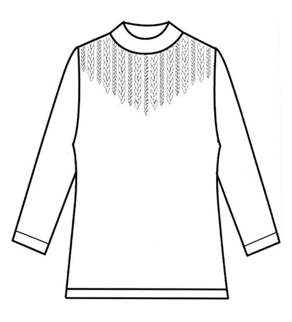 BELLUNA（ベルーナ）の「配色切替ケーブル柄ニットアンサンブル（アンサンブル）」｜詳細画像