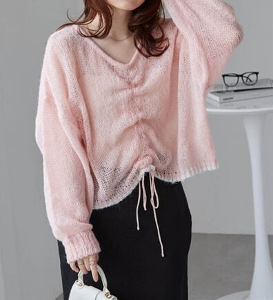 RANAN（ラナン）の「モヘアライク２ＷＡＹギャザーニット（ニット・セーター）」