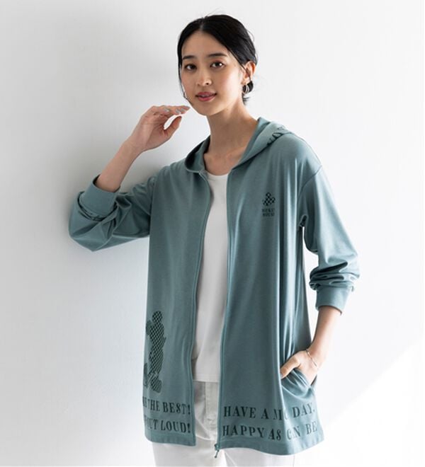 BELLUNA（ベルーナ）の「＜Ｄｉｓｎｅｙ＞【ミッキー】ロゴプリント裏メッシュパーカー（パーカー）」｜詳細画像