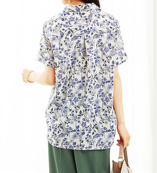 BELLUNA（ベルーナ）の「エアリーツイル裾タックシャツチュニック（チュニック）」｜詳細画像