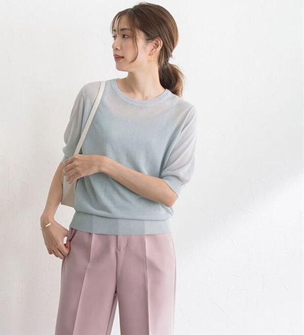 Pierrot（ピエロ）の「シアーラメニット（ニット・セーター）」｜詳細画像